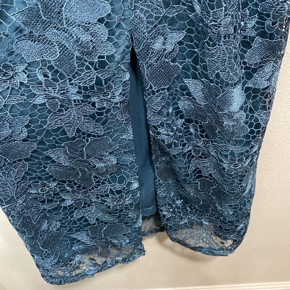 Adrianna Papell lace blue‎ embelished top dress blue - Picture 10 of 13